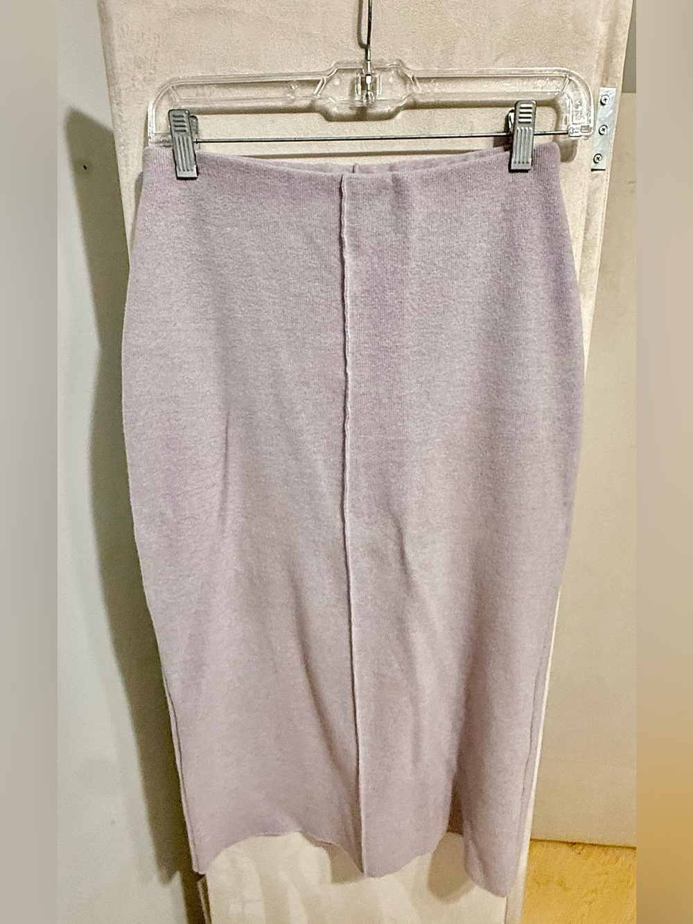 Zara Lilac Midi Knit Pencil Skirt